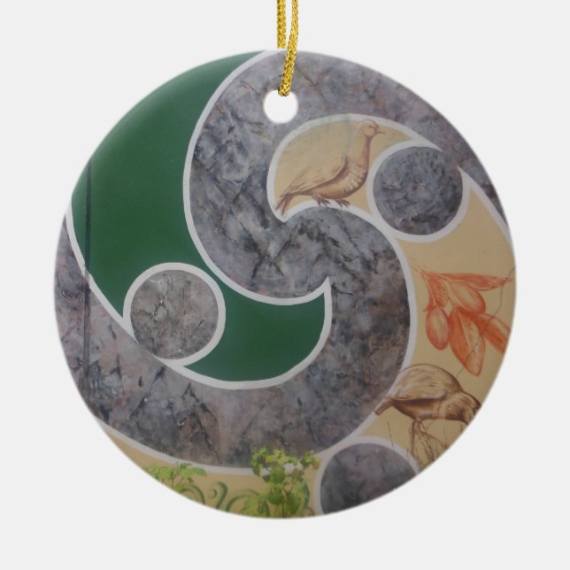 maori designs 5 ceramic ornament (Front)