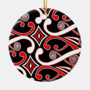 maori designs ceramic ornament