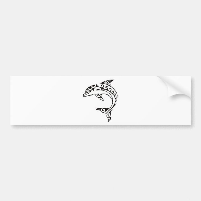 Maori Dolphin Bumper Sticker (Front)