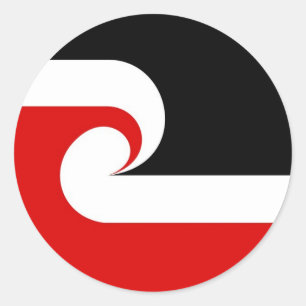 maori ethnic flag new zealand country classic round sticker