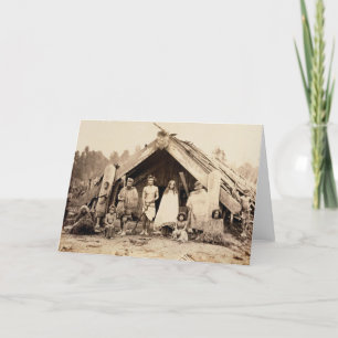 Maori Family, New Zealand, c.1880s (albumen print) Card