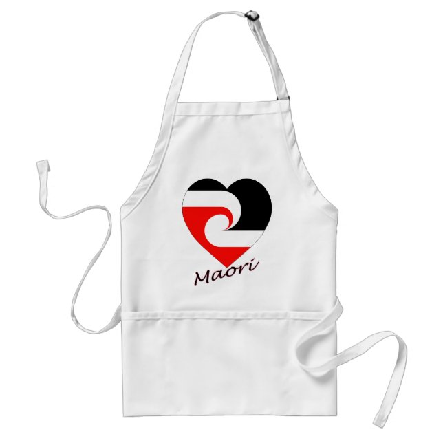 Maori Flag Heart Standard Apron (Front)