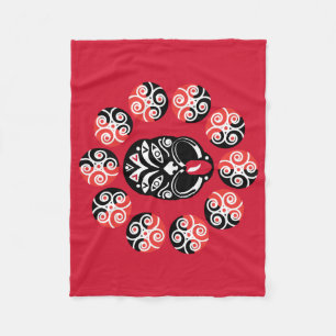Maori Haka   New Zealand   Native Art   Decor Tabl Fleece Blanket