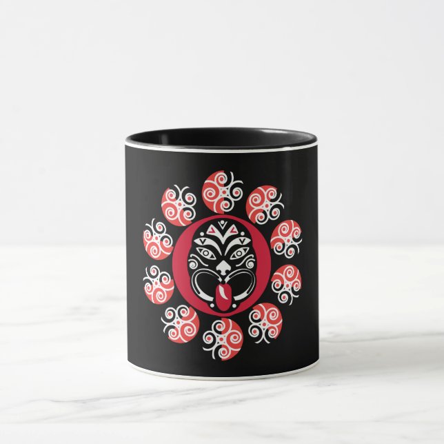 Maori Haka | New Zealand | Native Art | Decor Tabl Mug (Center)