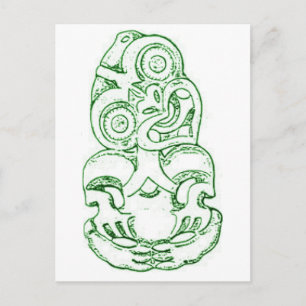 Maori Hei-Tiki Sketch Postcard