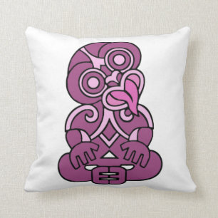 Maori Hei Tiki Throw Pillow