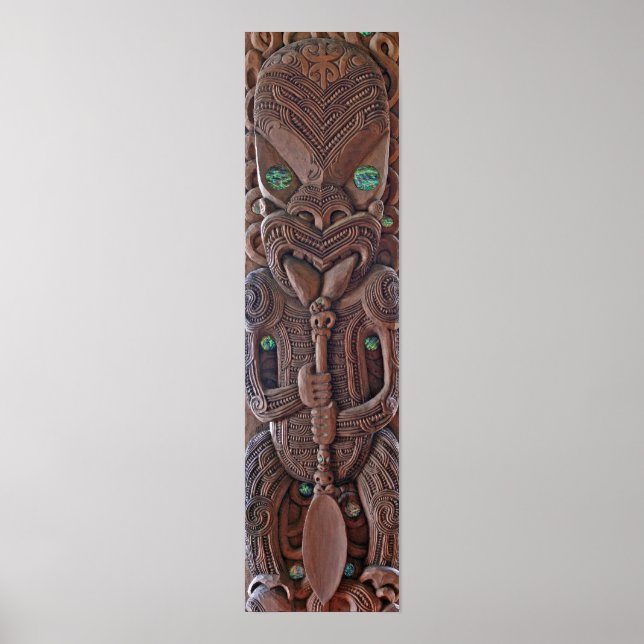 Maori Kahungunu Carving Print (Front)