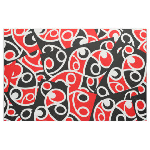 Maori Kowhaiwhai Layered Pattern Fabric