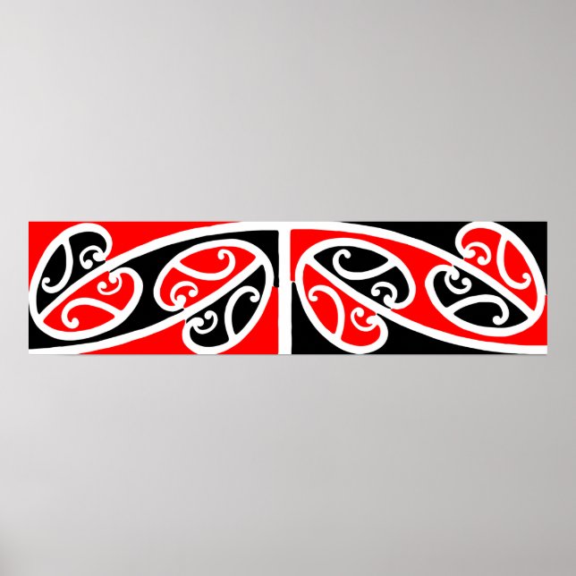 Maori Kowhaiwhai Motif 2 - Poster (Devant)