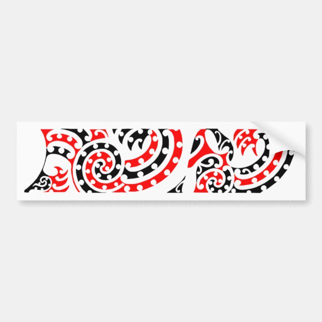 Maori Kowhaiwhai Pattern 4 Sticker (Front)