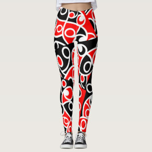 Maori Kowhaiwhai pattern Leggings