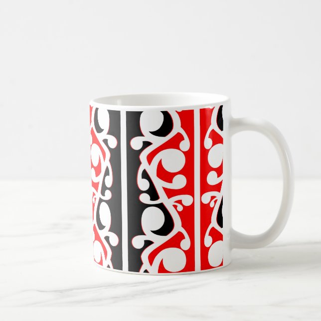 Maori Kowhaiwhai Traditional Pattern Coffee Mug (Right)