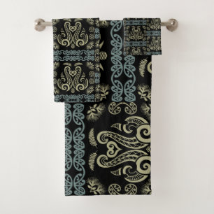 Māori New Zealand Art Bath Towel Set