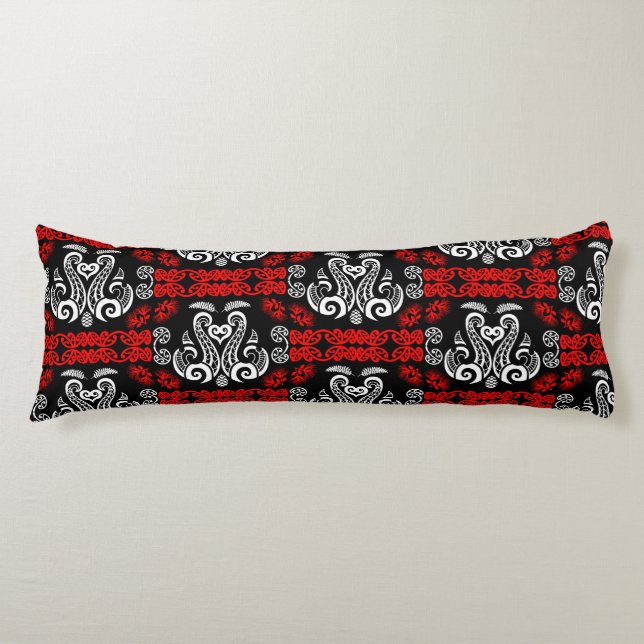 Māori New Zealand Art Body Pillow (Front)