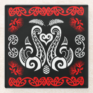 Māori New Zealand Art Glass Coaster