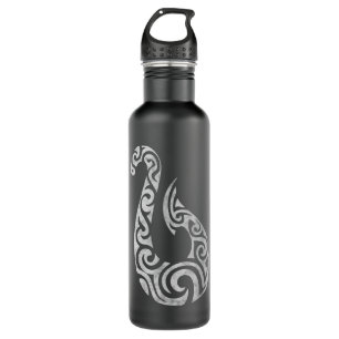 Maori New Zealand Polynesian Fish Hook Charm Gift 710 Ml Water Bottle