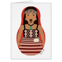 Māori, New Zealander Matryoshka Card