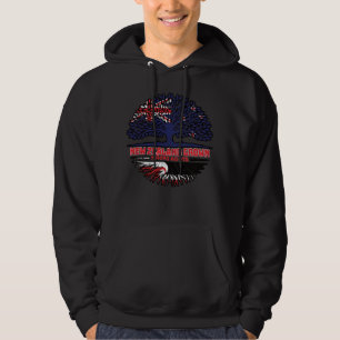 Maori New Zealander New Zealand Tree Roots Flag Hoodie