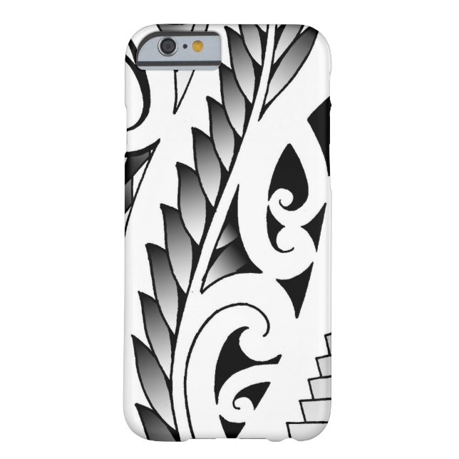 Maori silverfern tattoo pattern with fern leafs Case-Mate iPhone case (Back)