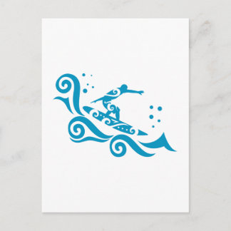 Maori Surfer With Waves Gift Idea Postcard