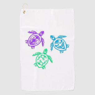 Maori Three Turtles Group Tattoo Gift Idea Golf Towel