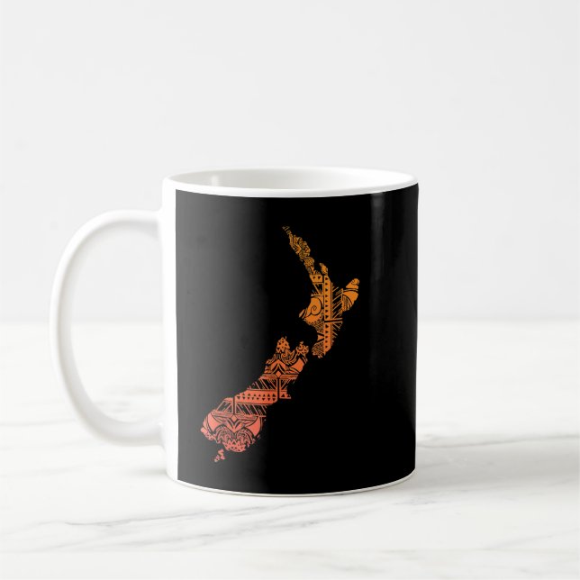 Maori Tribal Polynesian New Zealand Culture Tattoo Coffee Mug (Left)