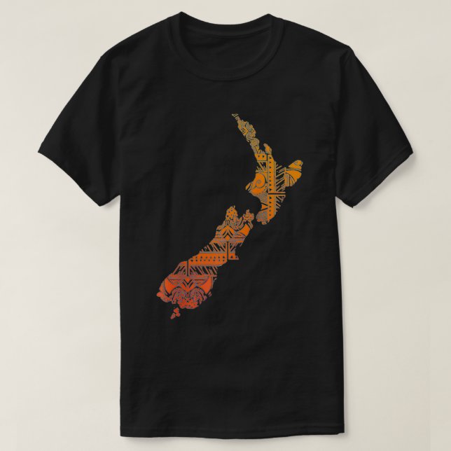 Maori Tribal Polynesian New Zealand Culture Tattoo T-Shirt (Design Front)