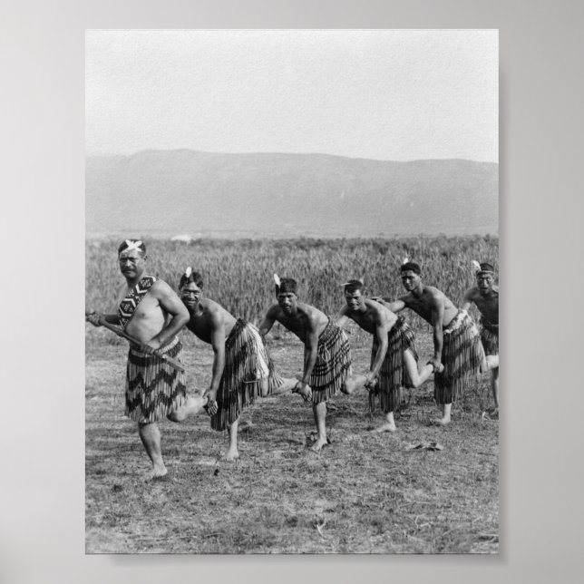 Maori War Dance Photograph Poster (Front)