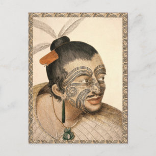 Maori Warrior about 1784 Postcard