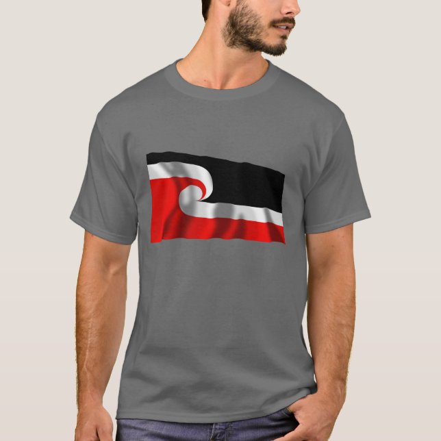 Maori Waving Flag T-Shirt (Front)