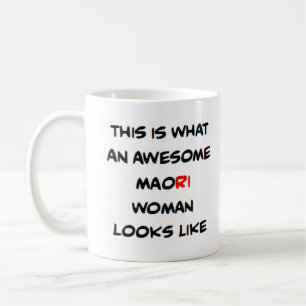 maori woman, awesome coffee mug