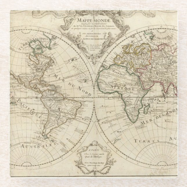 Map 2 glass coaster (Front)