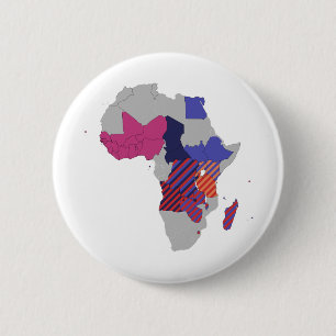 Map Africa Political Geography Continent 2 Inch Round Button
