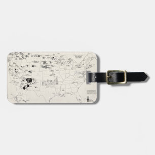 MAP: AMERICAN INDIANS 2 LUGGAGE TAG