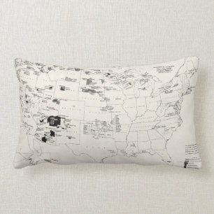 MAP: AMERICAN INDIANS 2 LUMBAR PILLOW