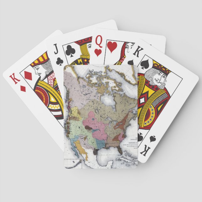 MAP: AMERICAN INDIANS 3 PLAYING CARDS (Back)