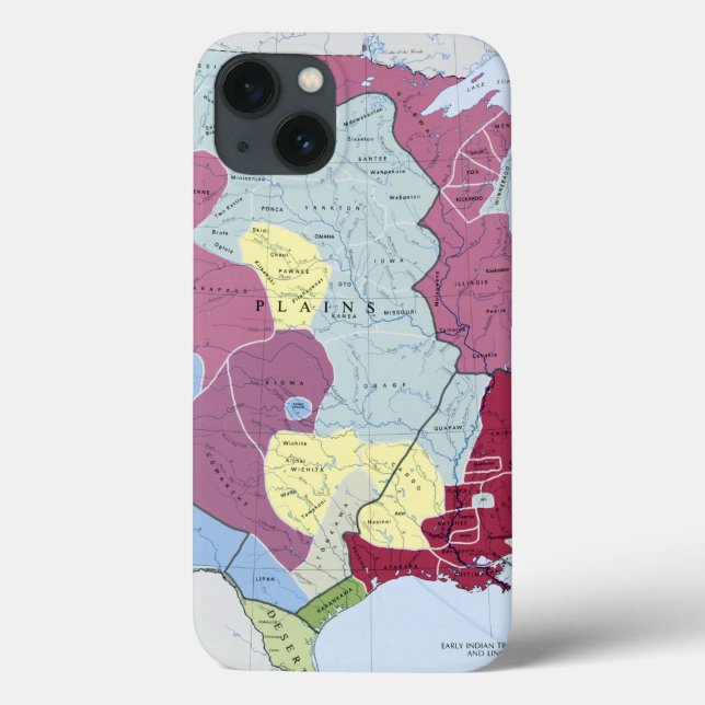 MAP: AMERICAN INDIANS Case-Mate iPhone CASE (Back)
