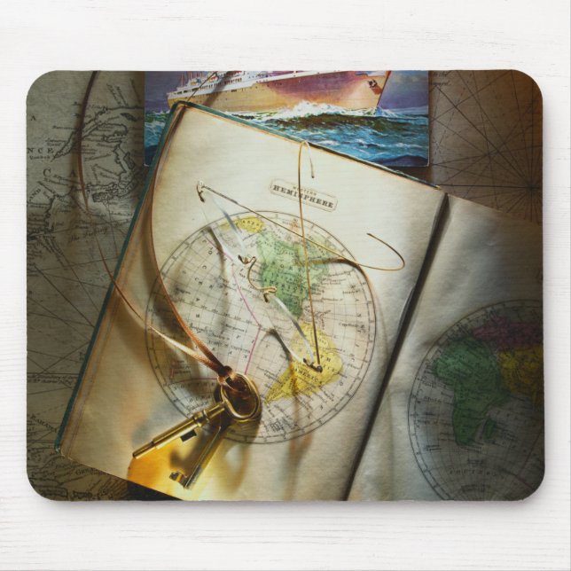 Map And Compass Mouse Pad (Front)