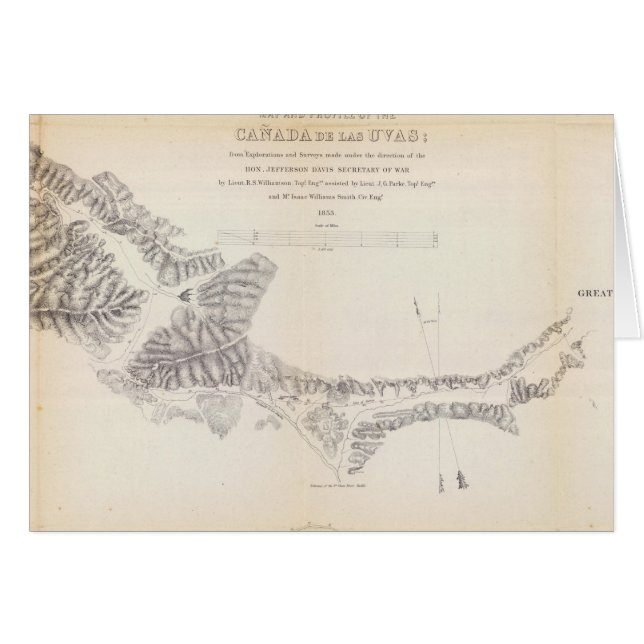 Map and Profile of Canada de las Uvas (Front Horizontal)