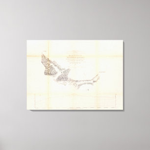 Map and Profile of Canada de las Uvas Canvas Print
