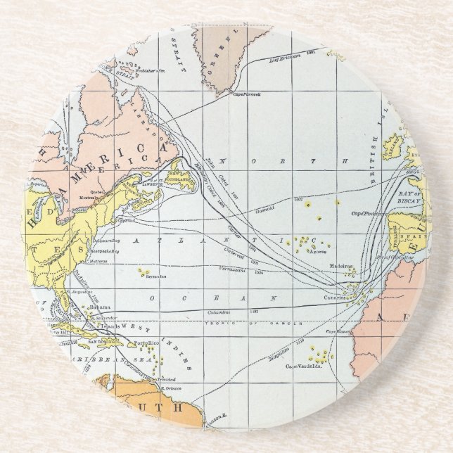 MAP: ATLANTIC VOYAGES COASTER (Front)