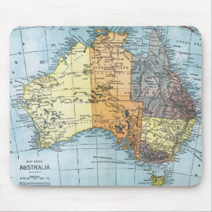 MAP: AUSTRALIA, c1890 Mouse Pad