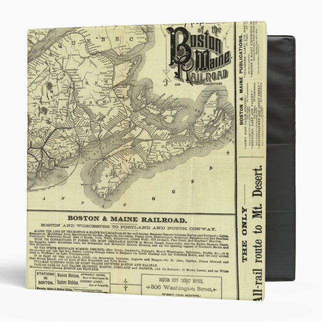 Map Boston and Maine Railroad 2 Binder (Front/Inside)