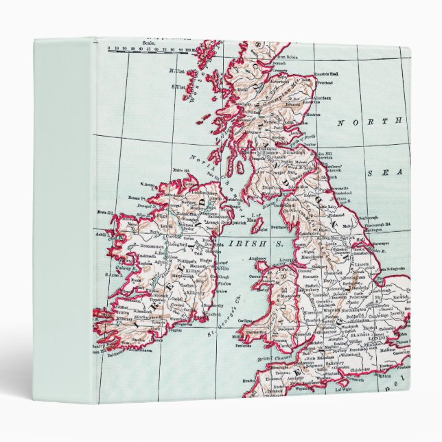 MAP: BRITISH ISLES, c1890 Binder (Front/Spine)