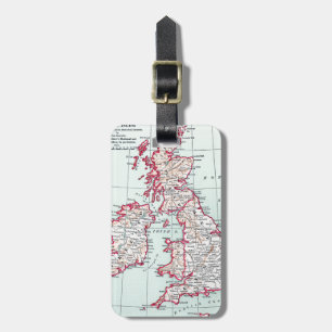 MAP: BRITISH ISLES, c1890 Luggage Tag