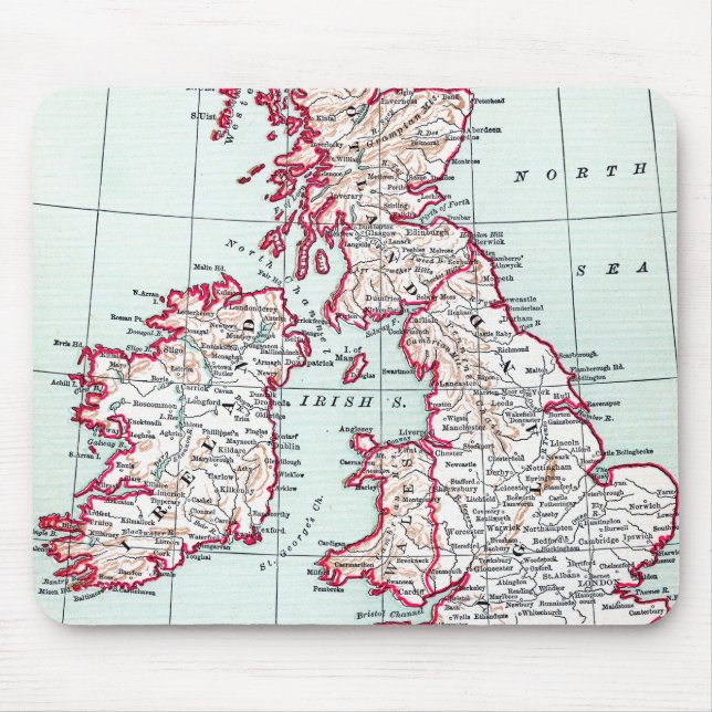 MAP: BRITISH ISLES, c1890 Mouse Pad (Front)