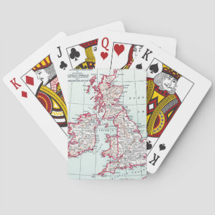 MAP: BRITISH ISLES, c1890 Playing Cards