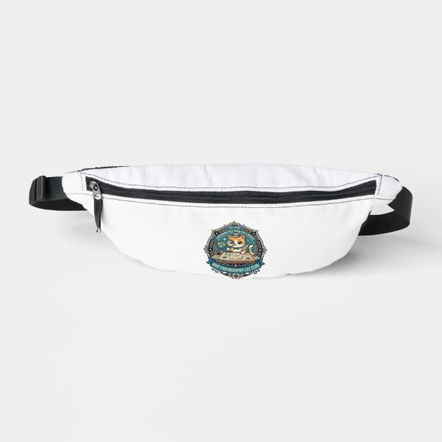 Map Cartography Cat Funny Cat Lover Design - Map C Fanny Pack (Front)