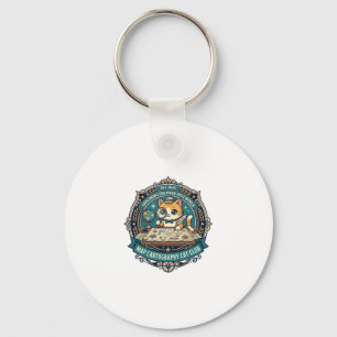 Map Cartography Cat Funny Cat Lover Design - Map C Keychain