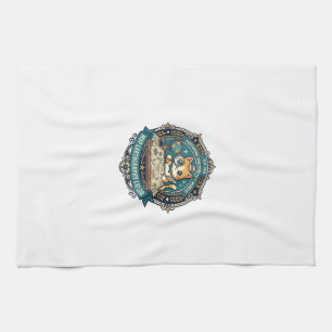 Map Cartography Cat Funny Cat Lover Design - Map C Kitchen Towel